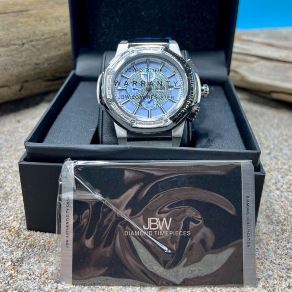 JBW Saxon JB-6101L-10B 10 Year Quartz Mens Watch With 16 Diamonds ( 0.16 ctw) - Picture 3 of 7